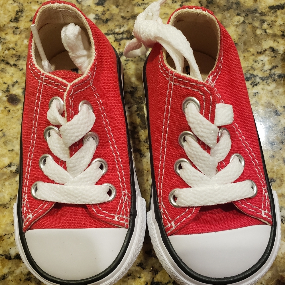 Red Converse baby shoes